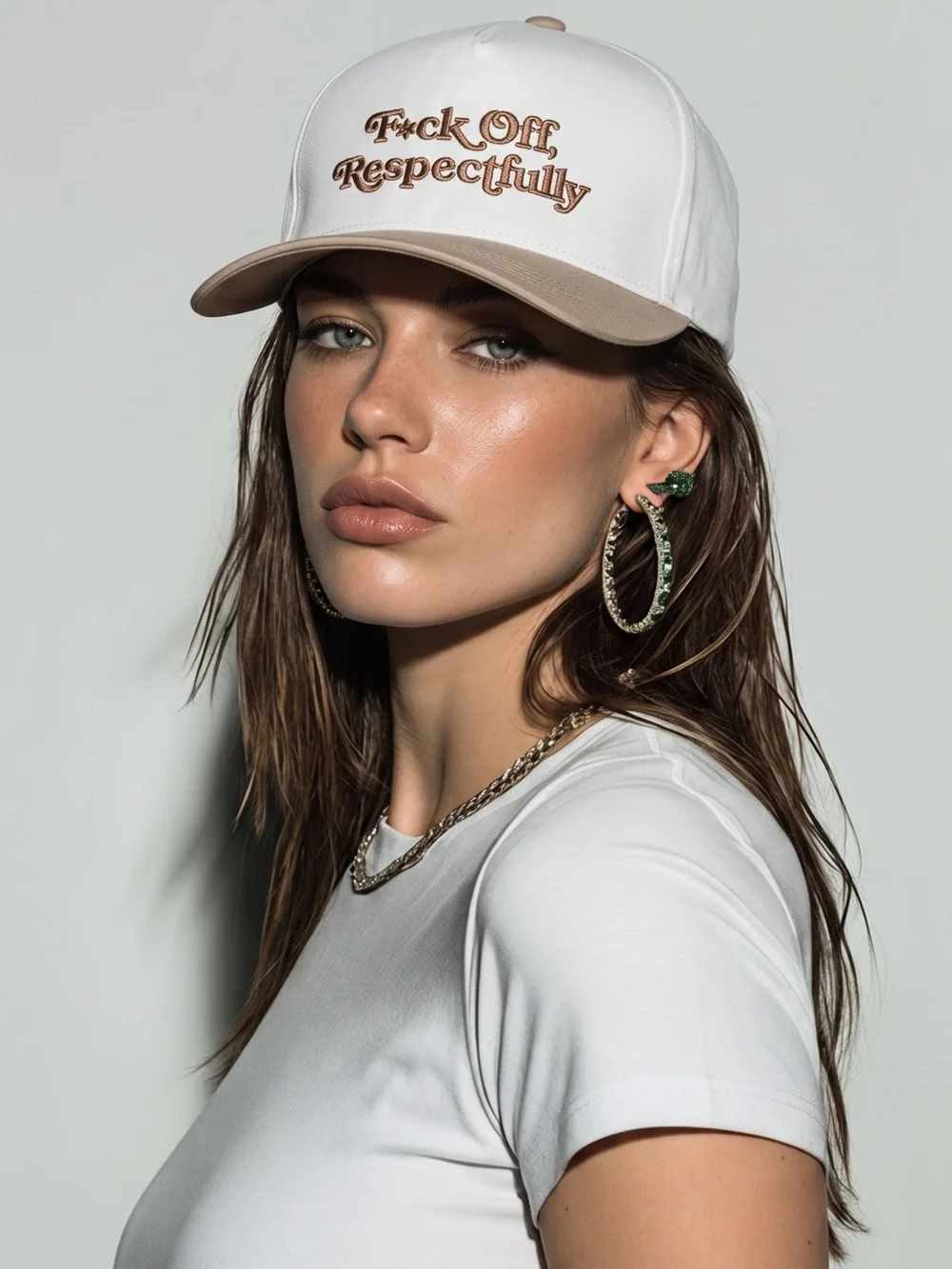 NWT Cream Tan Trucker Hat Responsibility Baseball Cap